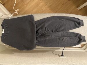 Zara Kids Gray Sweatpants and Sweatshirt Set